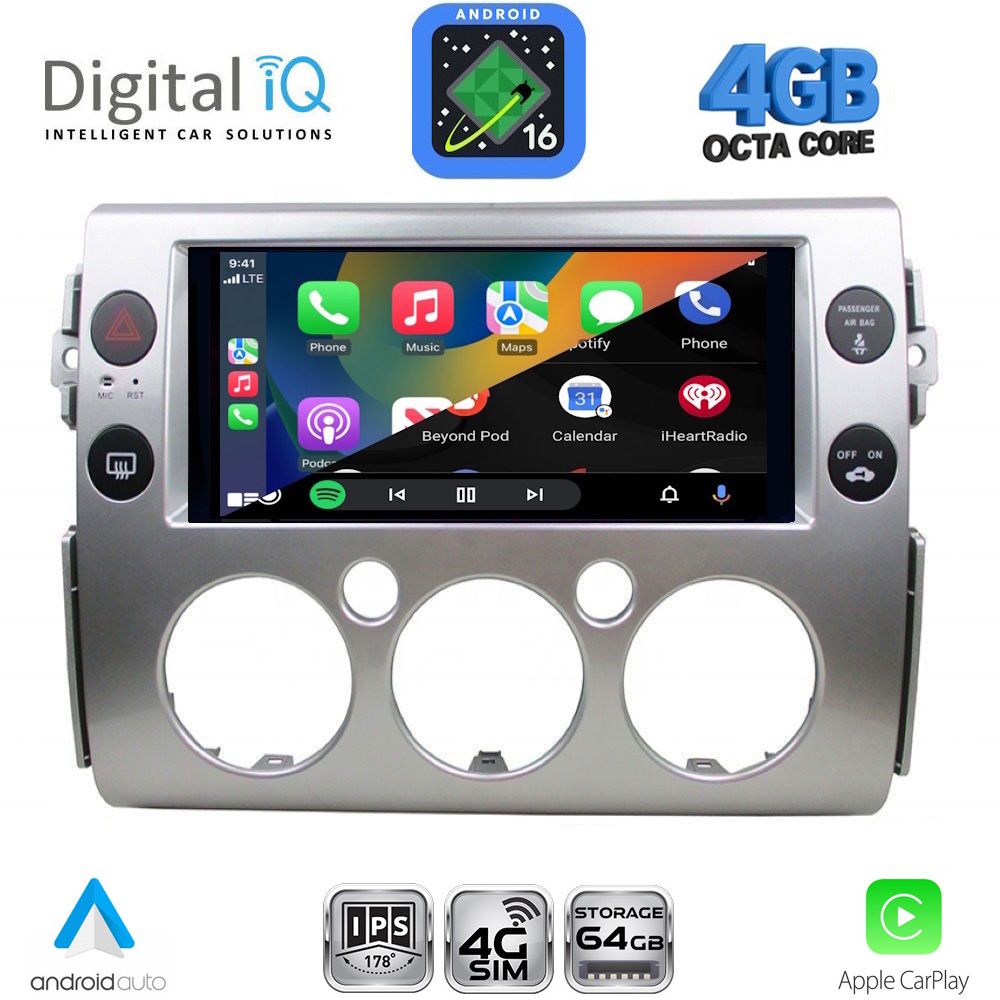 DIGITAL IQ RTG 6717_CPA (9inc) MULTIMEDIA TABLET for TOYOTA FJ CRUISER mod. 2007-2013 DIGITAL IQ RTG 6717_CPA (9inc) MULTIMEDIA TABLET for TOYOTA FJ CRUISER mod. 2007-2013