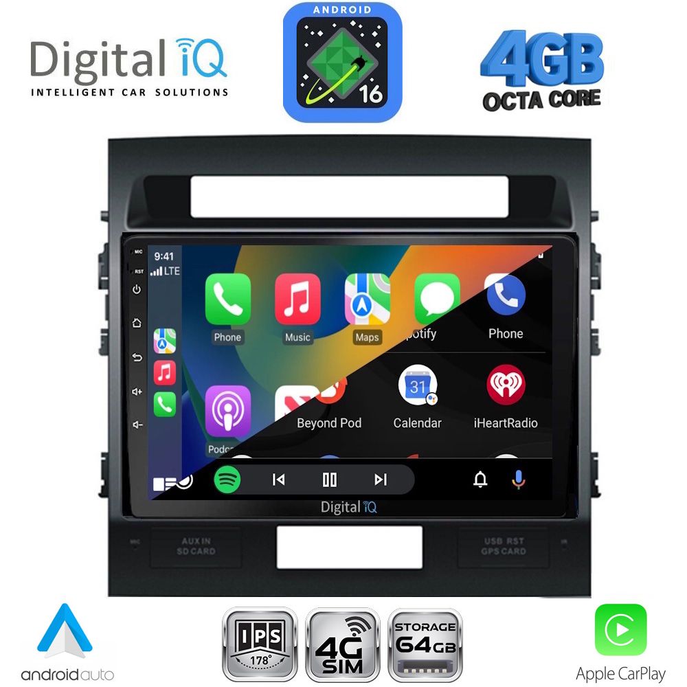 DIGITAL IQ RTG 6724_CPA (10inc) MULTIMEDIA TABLET for TOYOTA LAND CRUISER mod. 2008-2015 DIGITAL IQ RTG 6724_CPA (10inc) MULTIMEDIA TABLET for TOYOTA LAND CRUISER mod. 2008-2015