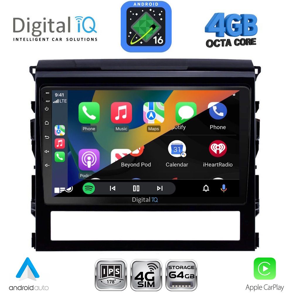 DIGITAL IQ RTG 6725_CPA (9inc) MULTIMEDIA TABLET for TOYOTA LANDCRUISER mod. 2016-2019 DIGITAL IQ RTG 6725_CPA (9inc) MULTIMEDIA TABLET for TOYOTA LANDCRUISER mod. 2016-2019