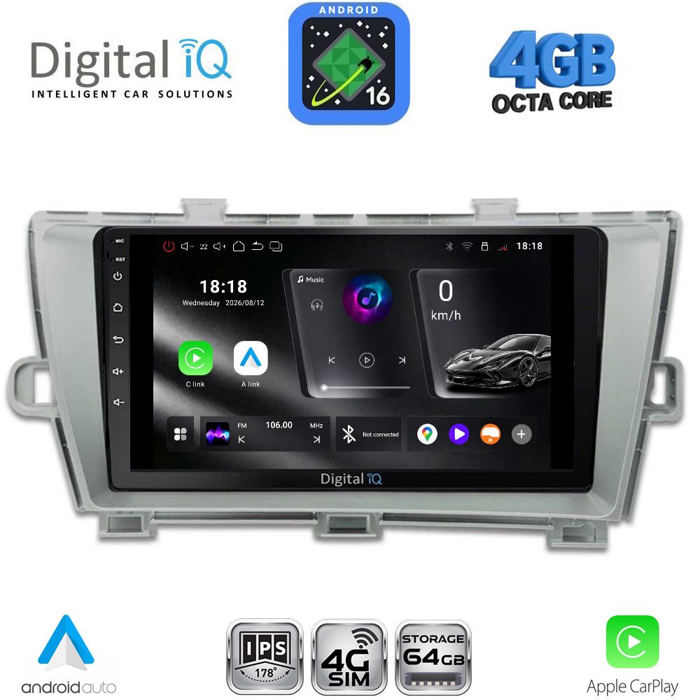 DIGITAL IQ RTG 6726SL_CPA (9inc) MULTIMEDIA TABLET for TOYOTA PRIUS mod. 2009-2015 (SILVER) DIGITAL IQ RTG 6726SL_CPA (9inc) MULTIMEDIA TABLET for TOYOTA PRIUS mod. 2009-2015 (SILVER)
