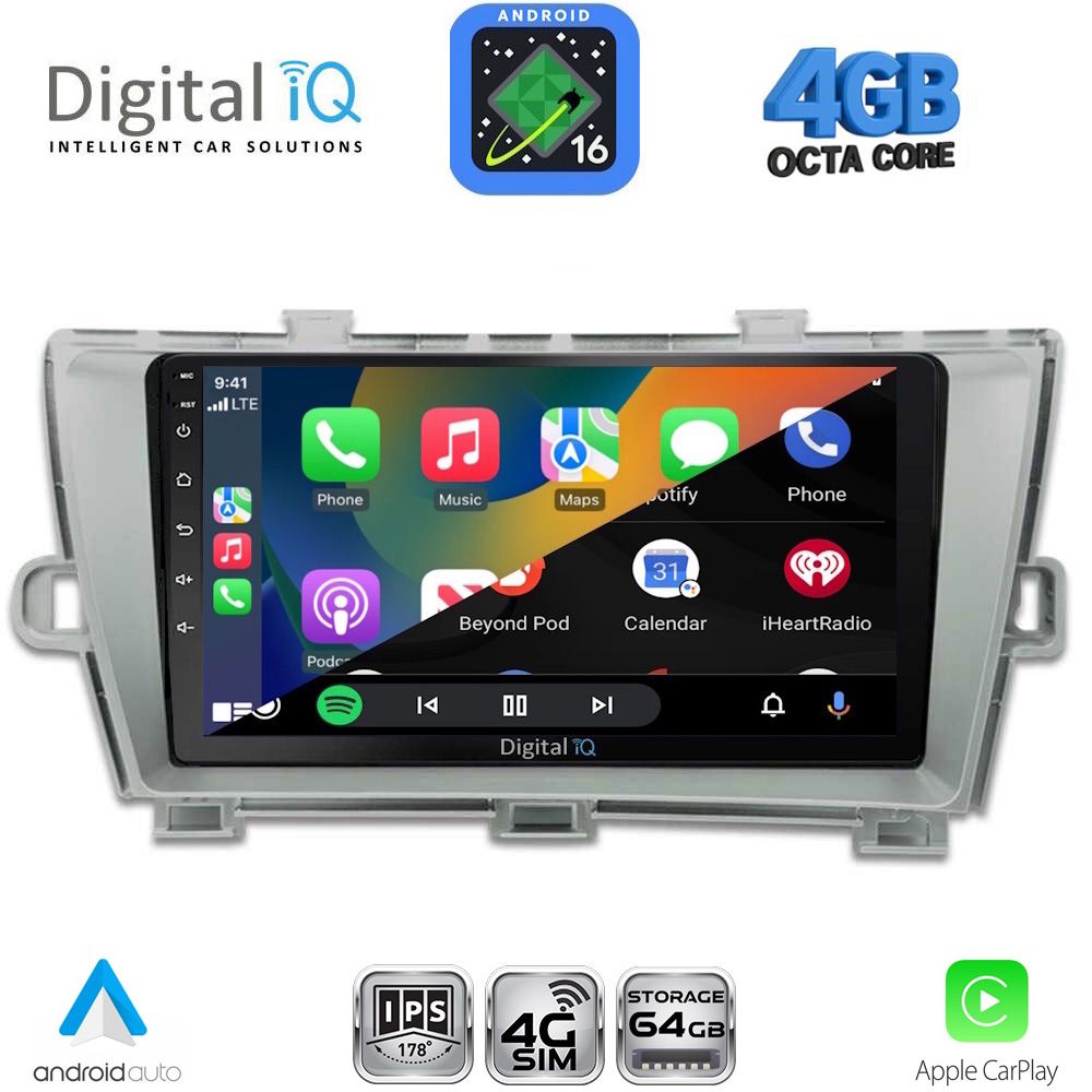 DIGITAL IQ RTG 6726SL_CPA (9inc) MULTIMEDIA TABLET for TOYOTA PRIUS mod. 2009-2015 (SILVER) DIGITAL IQ RTG 6726SL_CPA (9inc) MULTIMEDIA TABLET for TOYOTA PRIUS mod. 2009-2015 (SILVER)