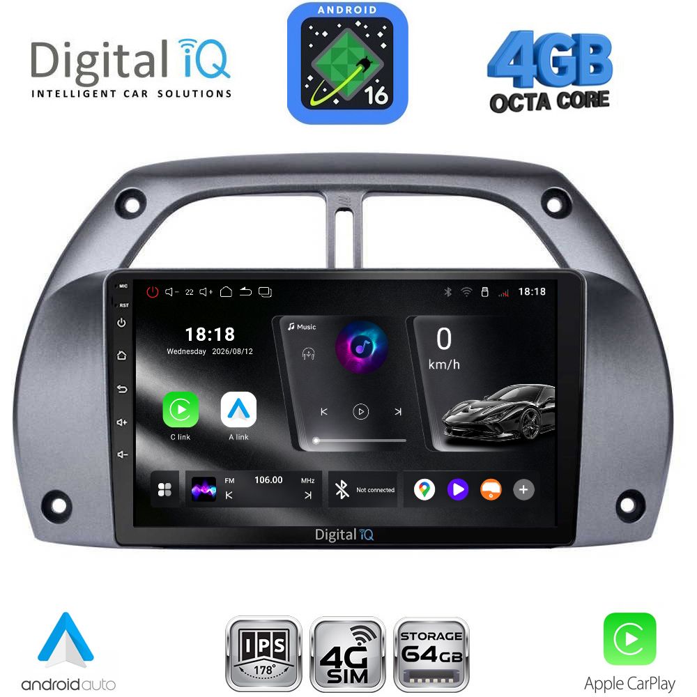 DIGITAL IQ RTG 6730AC_CPA (9inc) MULTIMEDIA TABLET for TOYOTA RAV 4 mod. 2000-2006 with A/C DIGITAL IQ RTG 6730AC_CPA (9inc) MULTIMEDIA TABLET for TOYOTA RAV 4 mod. 2000-2006 with A/C