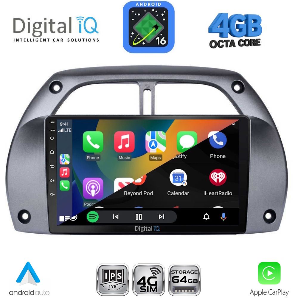 DIGITAL IQ RTG 6730AC_CPA (9inc) MULTIMEDIA TABLET for TOYOTA RAV 4 mod. 2000-2006 with A/C DIGITAL IQ RTG 6730AC_CPA (9inc) MULTIMEDIA TABLET for TOYOTA RAV 4 mod. 2000-2006 with A/C