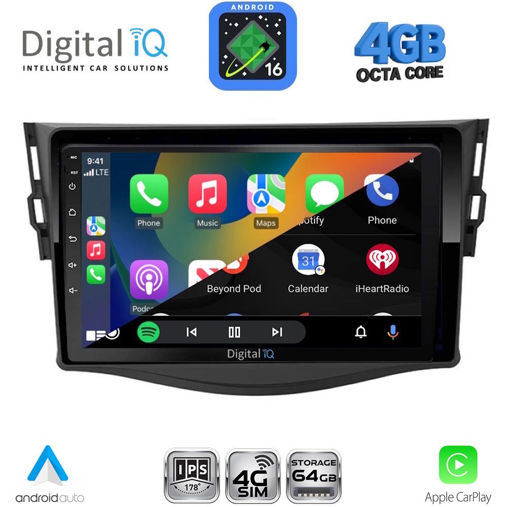 DIGITAL IQ RTG 6731_CPA (9inc) MULTIMEDIA TABLET for TOYOTA RAV 4 mod. 2006-2012 DIGITAL IQ RTG 6731_CPA (9inc) MULTIMEDIA TABLET for TOYOTA RAV 4 mod. 2006-2012