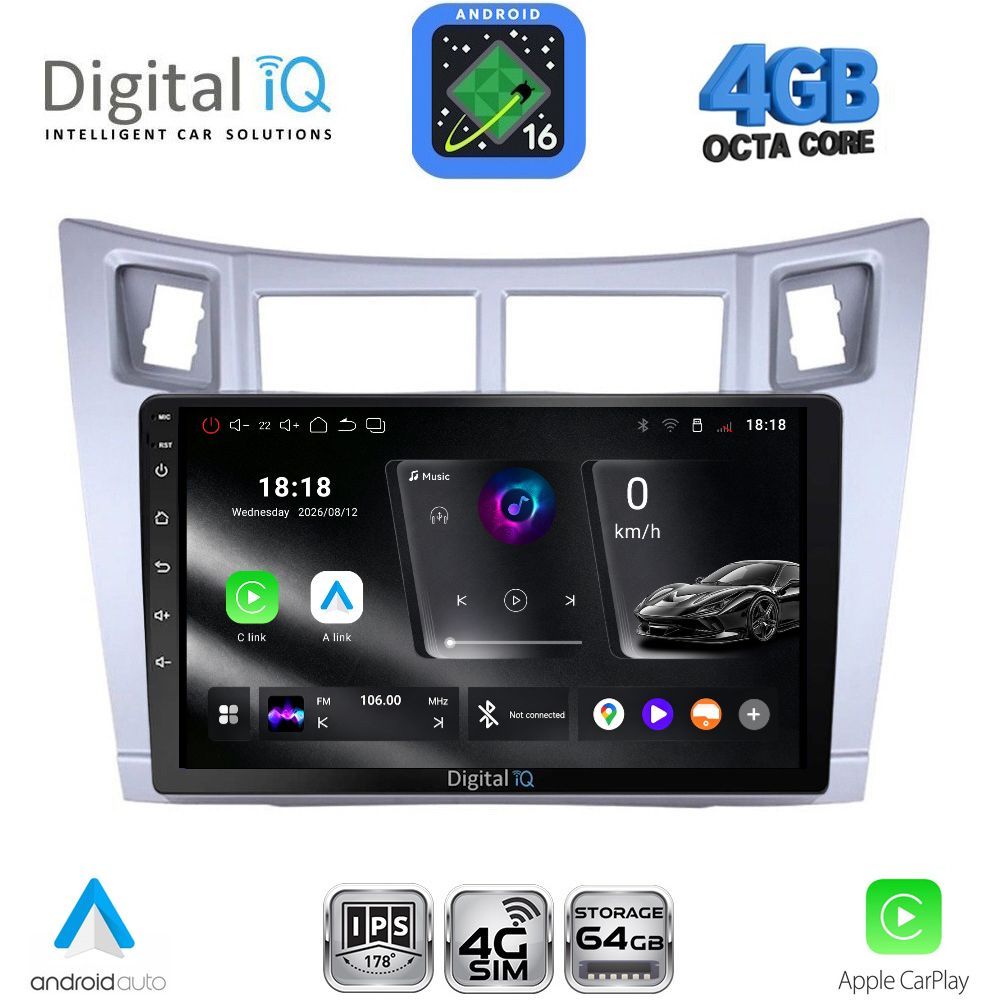 DIGITAL IQ RTG 6736SL_CPA (9inc) MULTIMEDIA TABLET for TOYOTA YARIS mod. 2006-2011 (SILVER) DIGITAL IQ RTG 6736SL_CPA (9inc) MULTIMEDIA TABLET for TOYOTA YARIS mod. 2006-2011 (SILVER)
