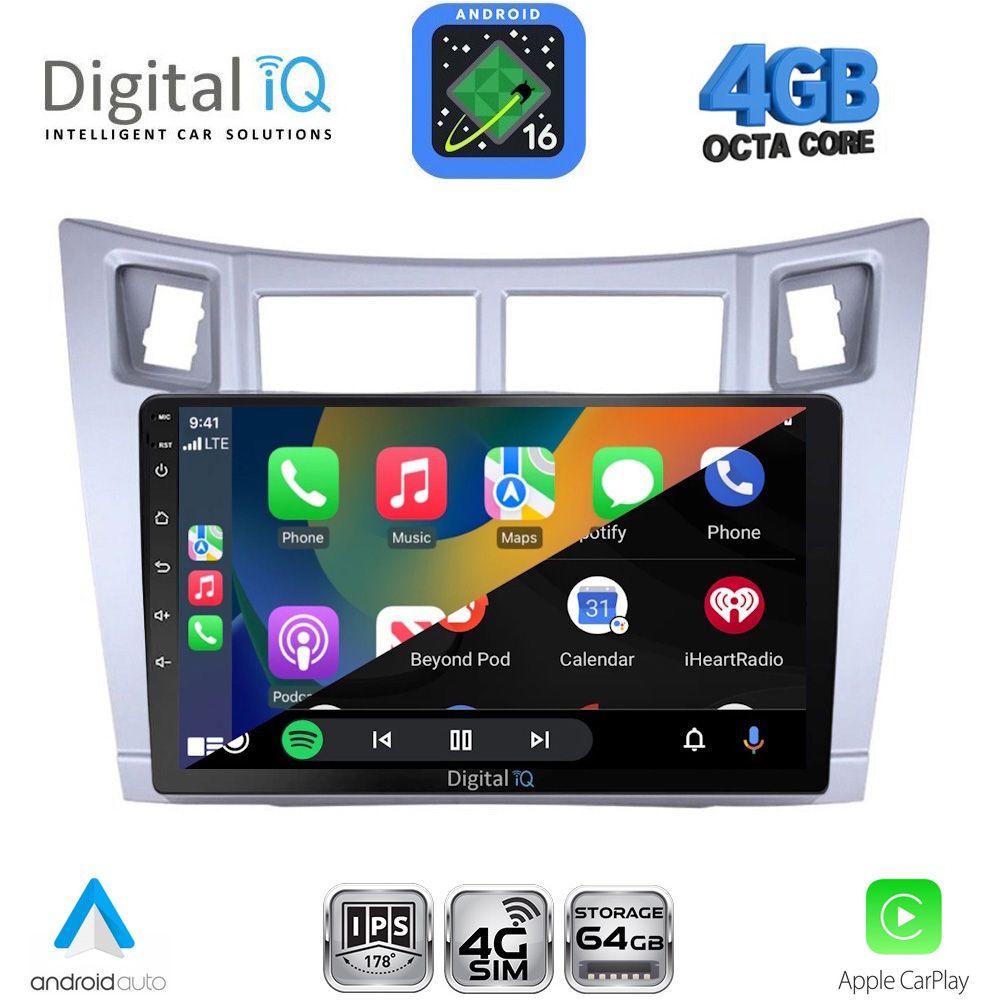 DIGITAL IQ RTG 6736SL_CPA (9inc) MULTIMEDIA TABLET for TOYOTA YARIS mod. 2006-2011 (SILVER) DIGITAL IQ RTG 6736SL_CPA (9inc) MULTIMEDIA TABLET for TOYOTA YARIS mod. 2006-2011 (SILVER)