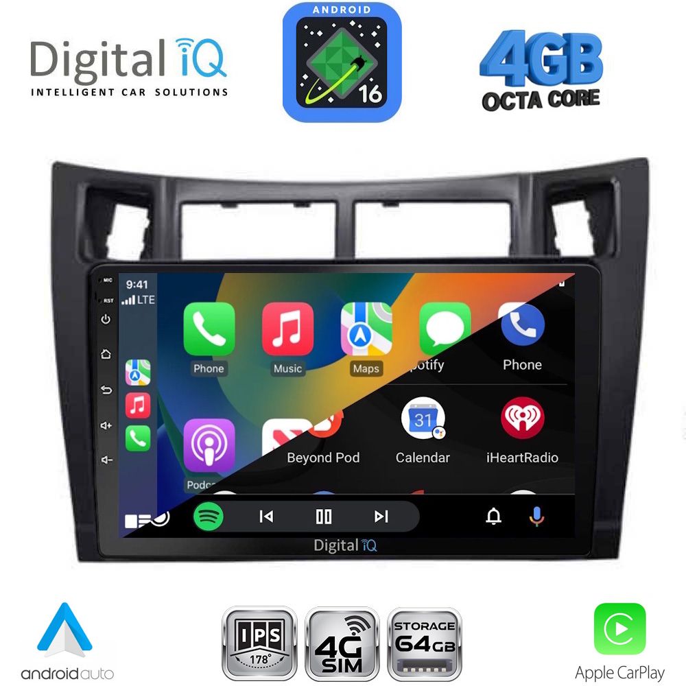 DIGITAL IQ RTG 6736BL_CPA (9inc) MULTIMEDIA TABLET for TOYOTA YARIS mod. 2006-2011 (BLACK) DIGITAL IQ RTG 6736BL_CPA (9inc) MULTIMEDIA TABLET for TOYOTA YARIS mod. 2006-2011 (BLACK)