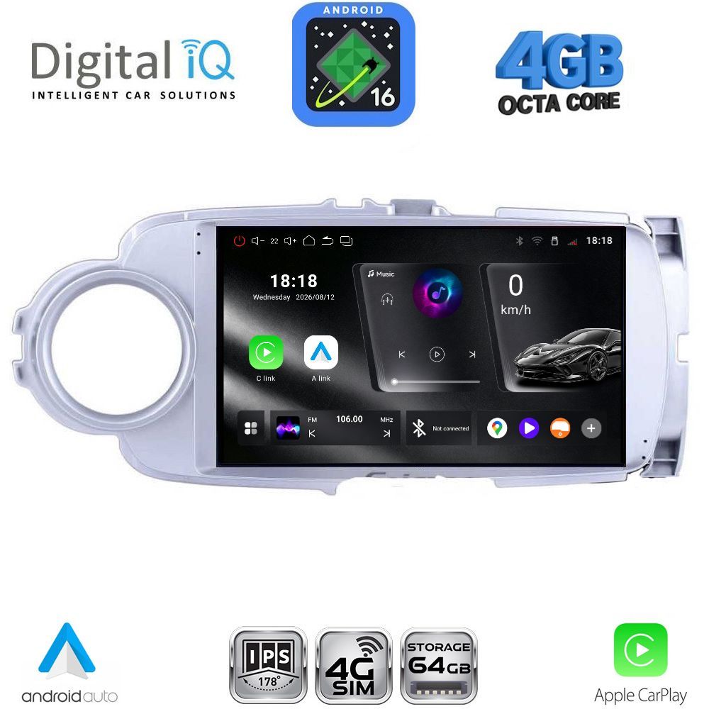 DIGITAL IQ RTG 6737SL_CPA (9inc) MULTIMEDIA TABLET for TOYOTA YARIS mod. 2011-2015 (SILVER) DIGITAL IQ RTG 6737SL_CPA (9inc) MULTIMEDIA TABLET for TOYOTA YARIS mod. 2011-2015 (SILVER)