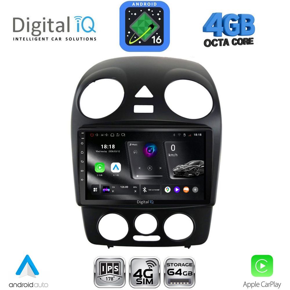 DIGITAL IQ RTG 6742_CPA (9inc) MULTIMEDIA TABLET for VW BEETLE mod. 2004-2011 DIGITAL IQ RTG 6742_CPA (9inc) MULTIMEDIA TABLET for VW BEETLE mod. 2004-2011