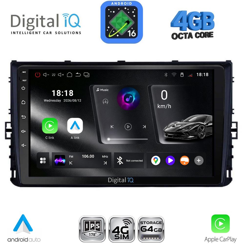 DIGITAL IQ RTG 6758_CPA (9inc) MULTIMEDIA TABLET for VW POLO – TROC – TCROSS - TAIGO mod. 2017-2026 DIGITAL IQ RTG 6758_CPA (9inc) MULTIMEDIA TABLET for VW POLO – TROC – TCROSS - TAIGO mod. 2017-2026