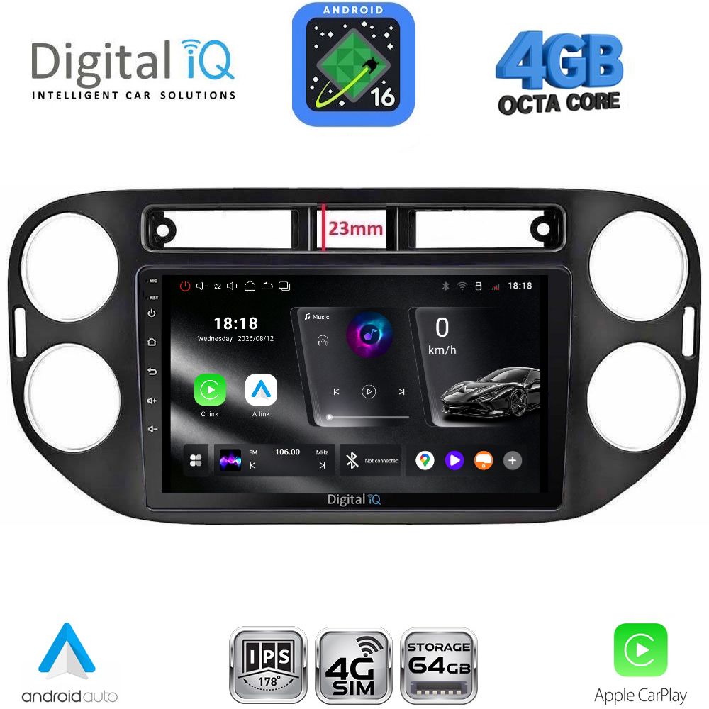 DIGITAL IQ RTG 6760BL_CPA (9inc) MULTIMEDIA TABLET for VW TIGUAN mod. 2011-2016 (BLACK) DIGITAL IQ RTG 6760BL_CPA (9inc) MULTIMEDIA TABLET for VW TIGUAN mod. 2011-2016 (BLACK)
