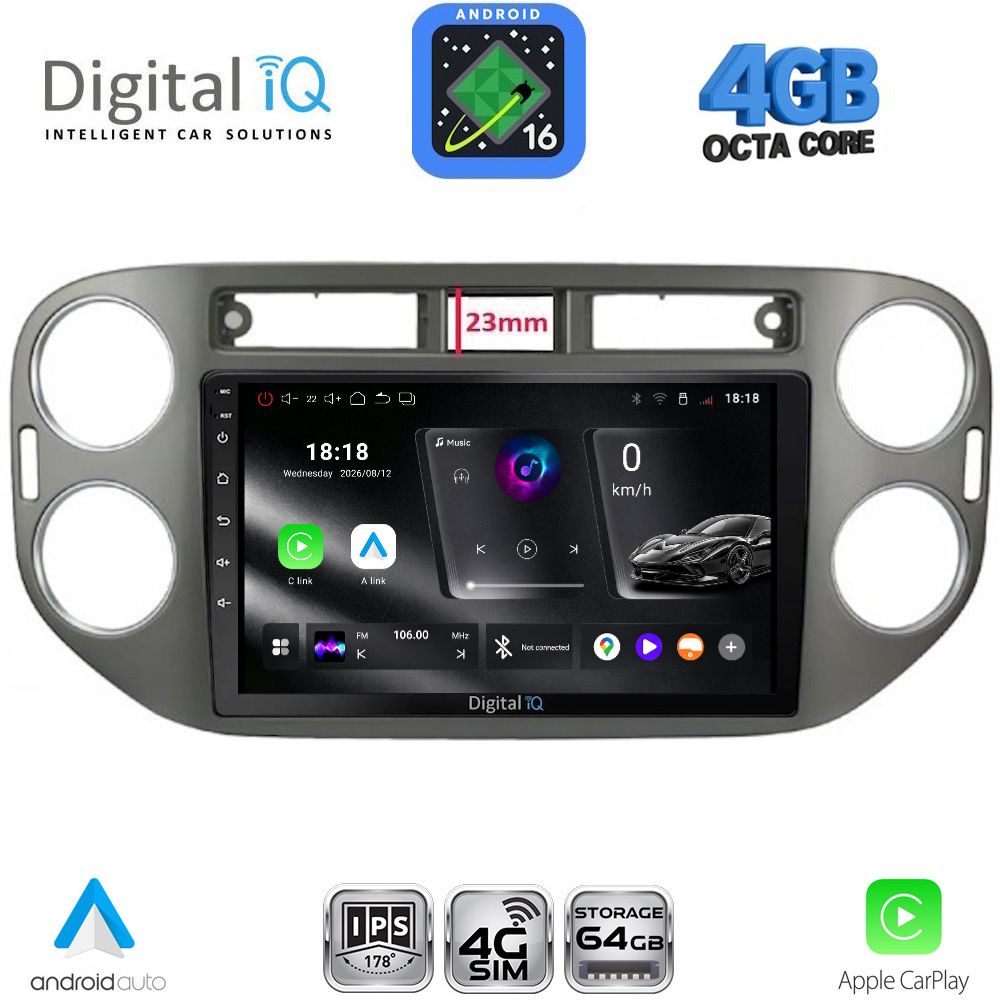 DIGITAL IQ RTG 6760GR_CPA (9inc) MULTIMEDIA TABLET for VW TIGUAN mod. 2011-2016 (GREY) DIGITAL IQ RTG 6760GR_CPA (9inc) MULTIMEDIA TABLET for VW TIGUAN mod. 2011-2016 (GREY)