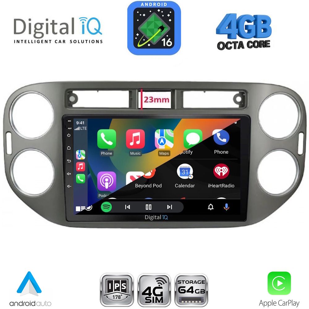 DIGITAL IQ RTG 6760GR_CPA (9inc) MULTIMEDIA TABLET for VW TIGUAN mod. 2011-2016 (GREY) DIGITAL IQ RTG 6760GR_CPA (9inc) MULTIMEDIA TABLET for VW TIGUAN mod. 2011-2016 (GREY)