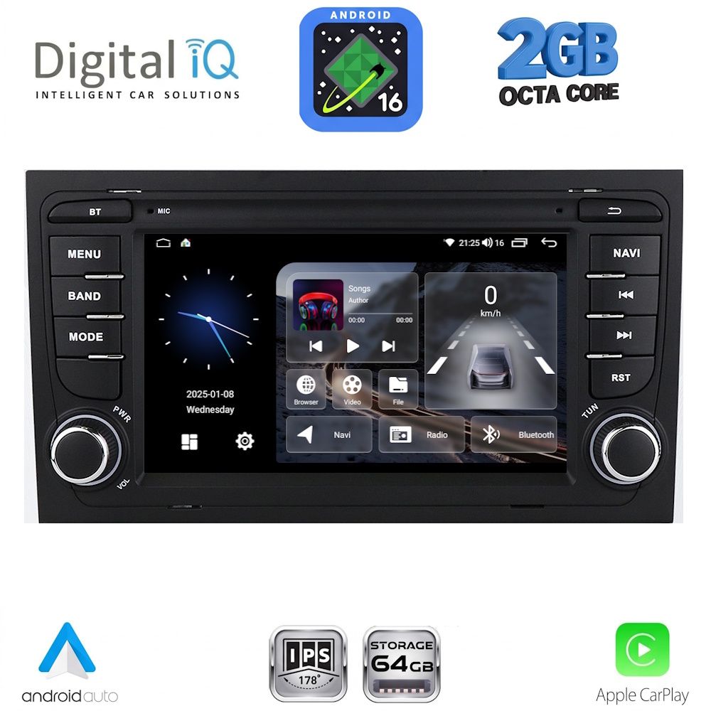 DIGITAL IQ BLE 350_CPA (7" DECK) MULTIMEDIA SYSTEM for AUDI A4 mod. 2002-2008 DIGITAL IQ BLE 350_CPA (7" DECK) MULTIMEDIA SYSTEM for AUDI A4 mod. 2002-2008