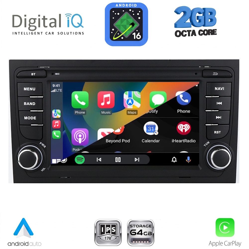 DIGITAL IQ BLE 350_CPA (7" DECK) MULTIMEDIA SYSTEM for AUDI A4 mod. 2002-2008 DIGITAL IQ BLE 350_CPA (7" DECK) MULTIMEDIA SYSTEM for AUDI A4 mod. 2002-2008