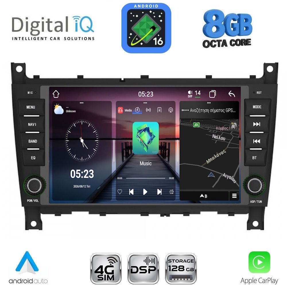 DIGITAL IQ BLM 593_CPA (7" DECK) MULTIMEDIA OEM for MERCEDES C W203 – CLK W209 mod. 2004-2008 DIGITAL IQ BLM 593_CPA (7" DECK) MULTIMEDIA OEM for MERCEDES C W203 – CLK W209 mod. 2004-2008