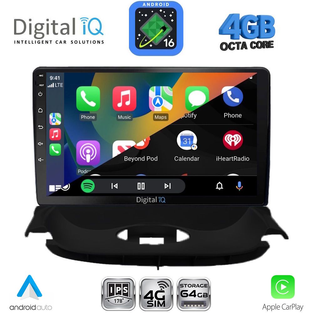 DIGITAL IQ RTG 6505_CPA (9inc) MULTIMEDIA TABLET for PEUGEOT 206 mod. 1998-2006 DIGITAL IQ RTG 6505_CPA (9inc) MULTIMEDIA TABLET for PEUGEOT 206 mod. 1998-2006