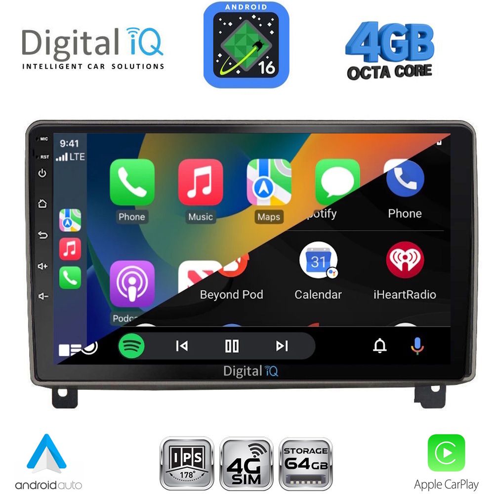 DIGITAL IQ RTG 6517_CPA (9inc) MULTIMEDIA TABLET for PEUGEOT 407 mod. 2004-2011 DIGITAL IQ RTG 6517_CPA (9inc) MULTIMEDIA TABLET for PEUGEOT 407 mod. 2004-2011