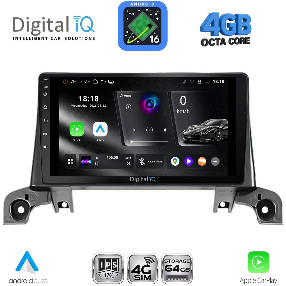 DIGITAL IQ RTG 6519_CPA (9inc) MULTIMEDIA TABLET for PEUGEOT 3008 - 5008 mod. 2016-2024 DIGITAL IQ RTG 6519_CPA (9inc) MULTIMEDIA TABLET for PEUGEOT 3008 - 5008 mod. 2016-2024