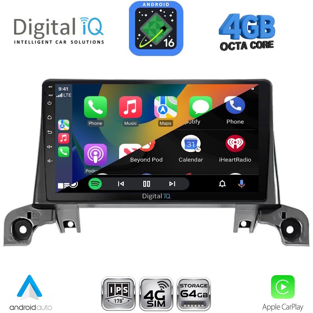 DIGITAL IQ RTG 6519_CPA (9inc) MULTIMEDIA TABLET for PEUGEOT 3008 - 5008 mod. 2016-2024 DIGITAL IQ RTG 6519_CPA (9inc) MULTIMEDIA TABLET for PEUGEOT 3008 - 5008 mod. 2016-2024