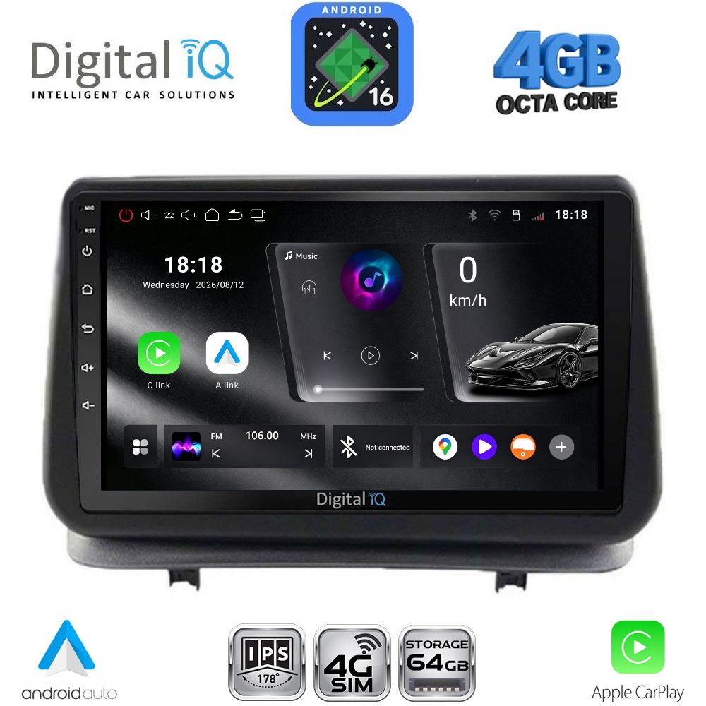 DIGITAL IQ RTG 6543_CPA (9inc) MULTIMEDIA TABLET for RENAULT CLIO mod. 2005-2011 DIGITAL IQ RTG 6543_CPA (9inc) MULTIMEDIA TABLET for RENAULT CLIO mod. 2005-2011