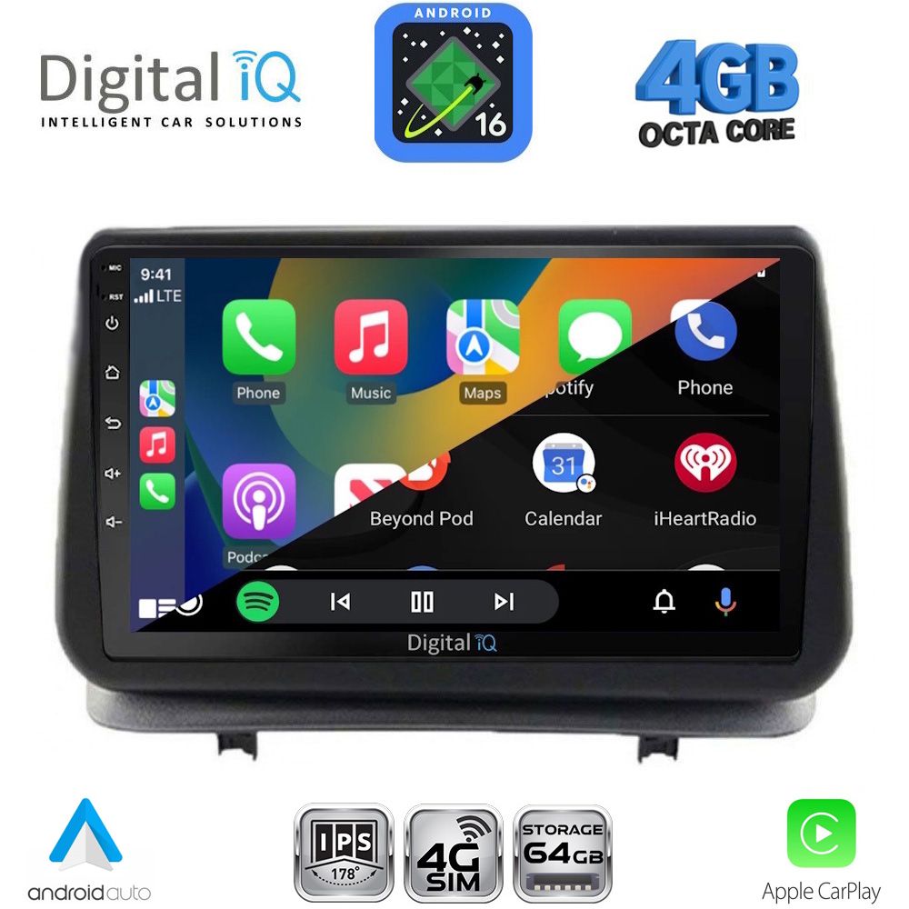 DIGITAL IQ RTG 6543_CPA (9inc) MULTIMEDIA TABLET for RENAULT CLIO mod. 2005-2011 DIGITAL IQ RTG 6543_CPA (9inc) MULTIMEDIA TABLET for RENAULT CLIO mod. 2005-2011