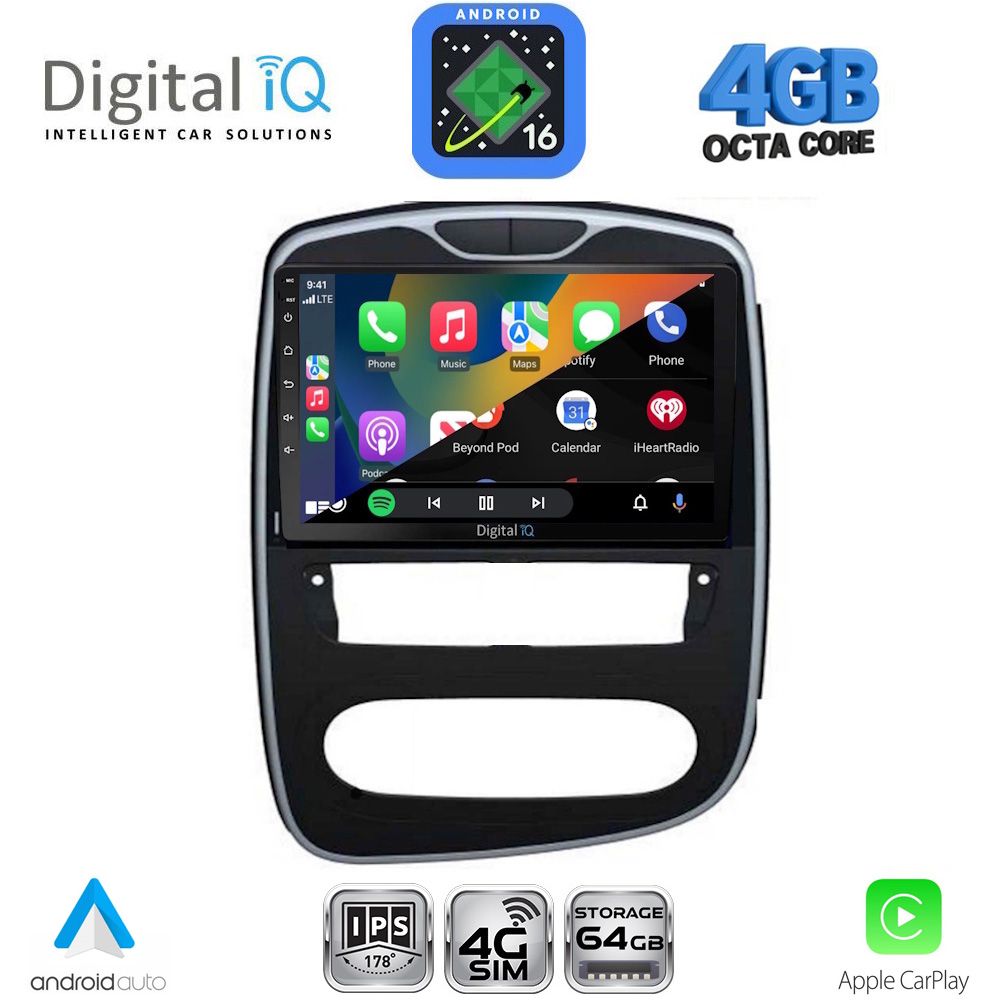 DIGITAL IQ RTG 6545_CPA (10inc) MULTIMEDIA TABLET for RENAULT CLIO mod. 2016-2019 DIGITAL IQ RTG 6545_CPA (10inc) MULTIMEDIA TABLET for RENAULT CLIO mod. 2016-2019