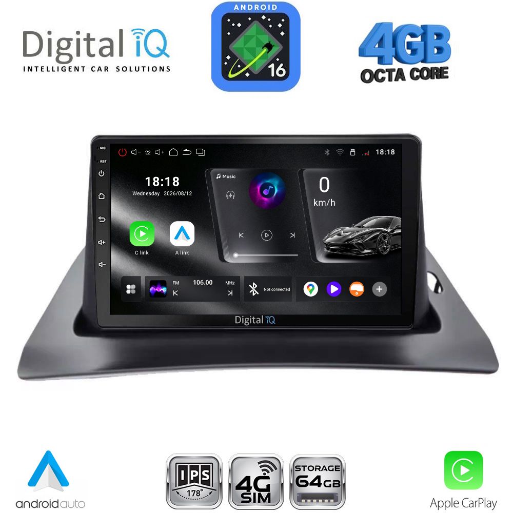 DIGITAL IQ RTG 6550_CPA (9inc) MULTIMEDIA TABLET for RENAULT KANGOO mod. 2010-2021 DIGITAL IQ RTG 6550_CPA (9inc) MULTIMEDIA TABLET for RENAULT KANGOO mod. 2010-2021