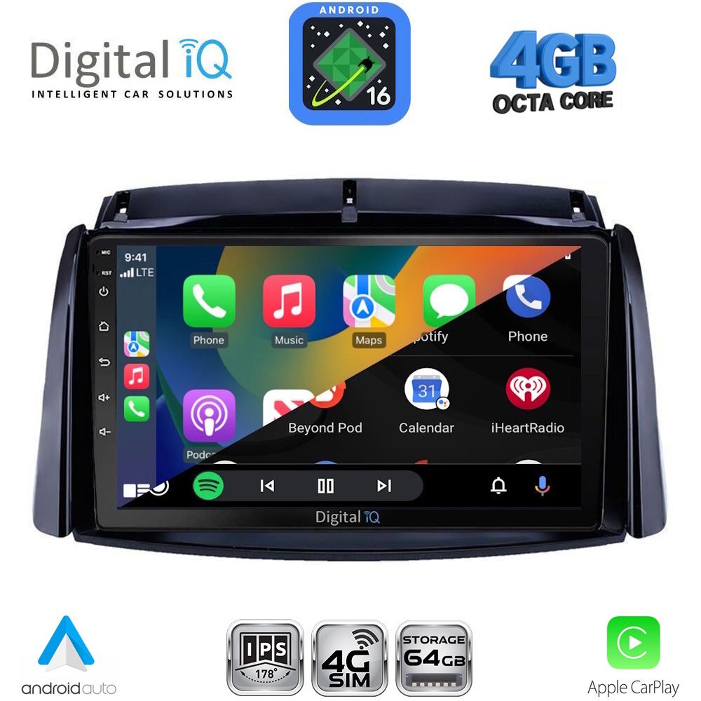 DIGITAL IQ RTG 6551_CPA (9inc) MULTIMEDIA TABLET for RENAULT KOLEOS mod. 2006-2016 DIGITAL IQ RTG 6551_CPA (9inc) MULTIMEDIA TABLET for RENAULT KOLEOS mod. 2006-2016