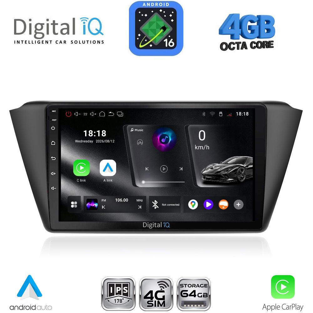 DIGITAL IQ RTG 6582_CPA (9inc) MULTIMEDIA TABLET for SKODA FABIA mod. 2015-2022 DIGITAL IQ RTG 6582_CPA (9inc) MULTIMEDIA TABLET for SKODA FABIA mod. 2015-2022