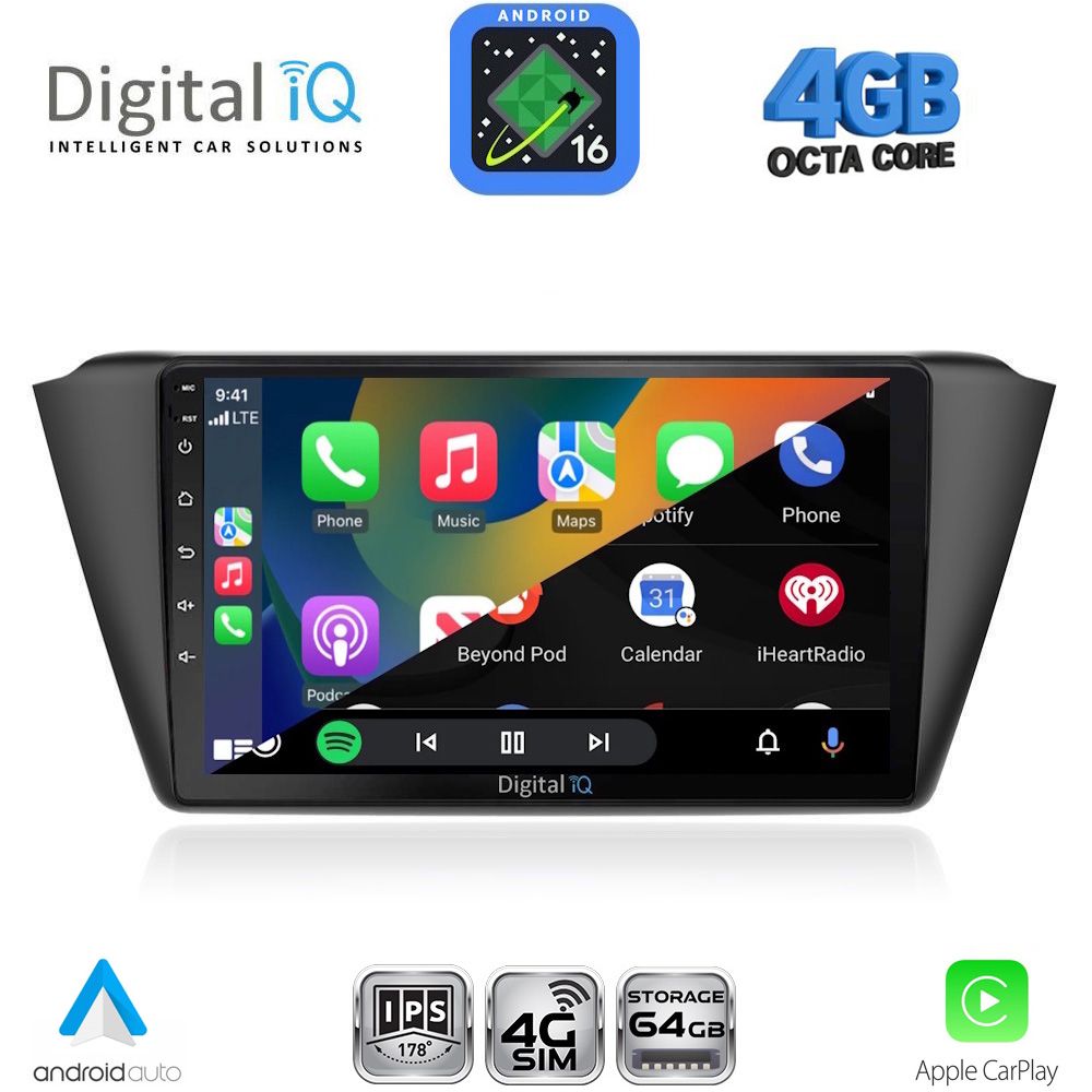 DIGITAL IQ RTG 6582_CPA (9inc) MULTIMEDIA TABLET for SKODA FABIA mod. 2015-2022 DIGITAL IQ RTG 6582_CPA (9inc) MULTIMEDIA TABLET for SKODA FABIA mod. 2015-2022