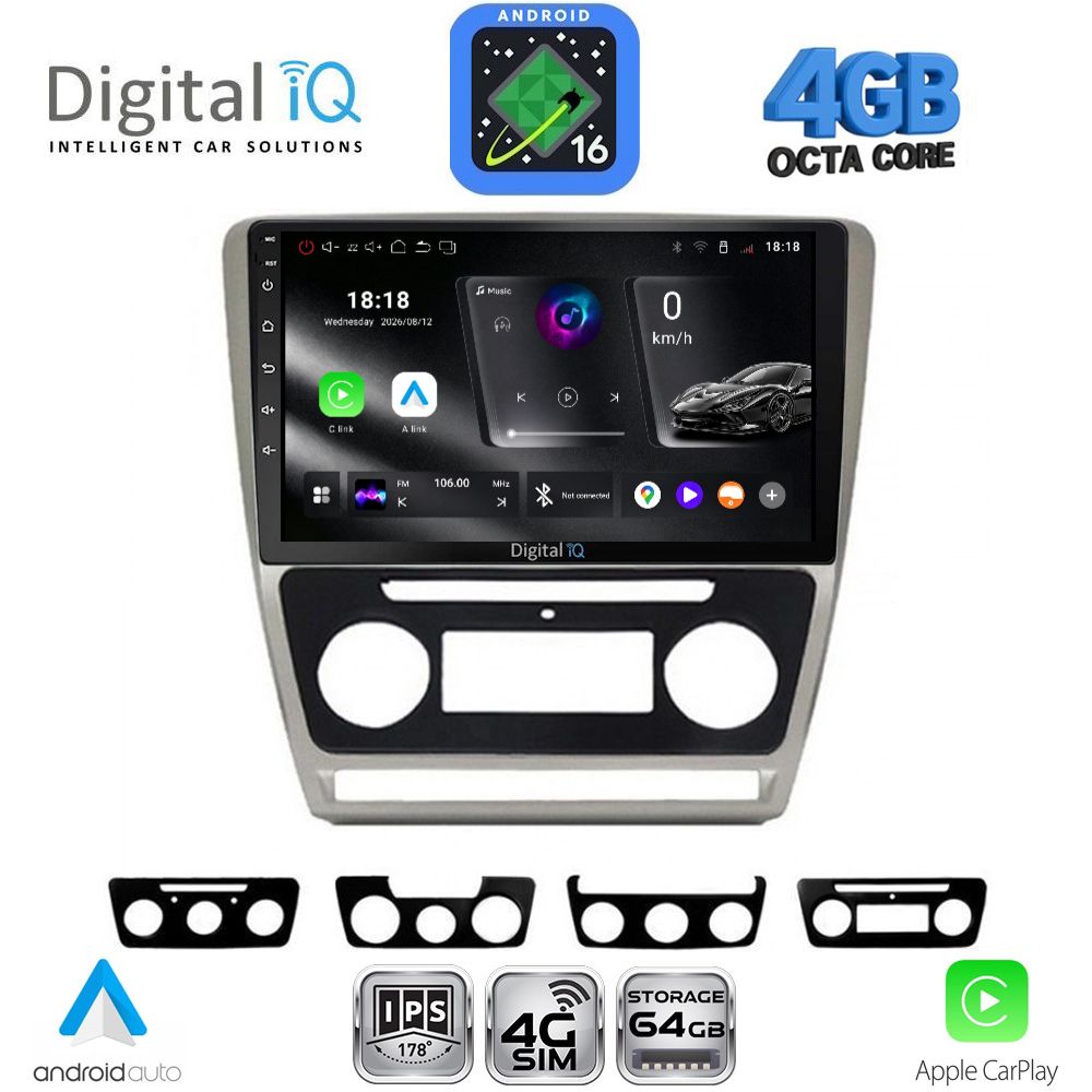 DIGITAL IQ RTG 6595SL_CPA (10inc) MULTIMEDIA TABLET for SKODA OCTAVIA 5 mod. 2005-2012 (SILVER) DIGITAL IQ RTG 6595SL_CPA (10inc) MULTIMEDIA TABLET for SKODA OCTAVIA 5 mod. 2005-2012 (SILVER)