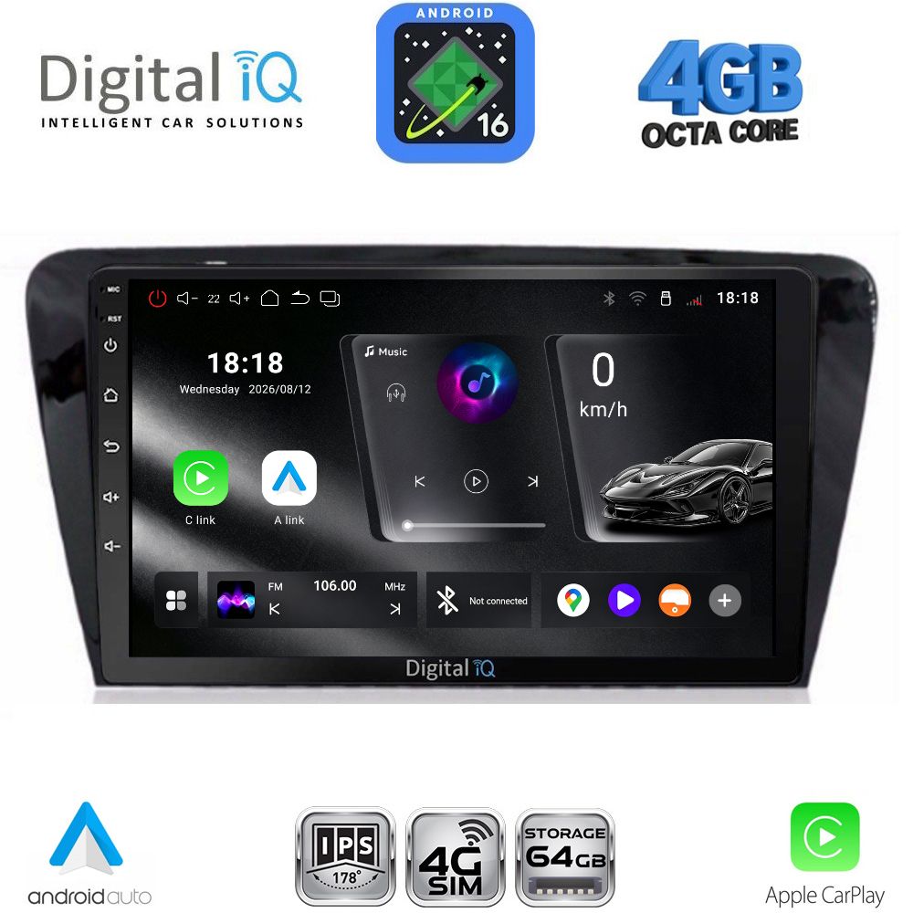 DIGITAL IQ RTG 6597_CPA (10inc) MULTIMEDIA TABLET for SKODA OCTAVIA 7 mod. 2013-2021 DIGITAL IQ RTG 6597_CPA (10inc) MULTIMEDIA TABLET for SKODA OCTAVIA 7 mod. 2013-2021