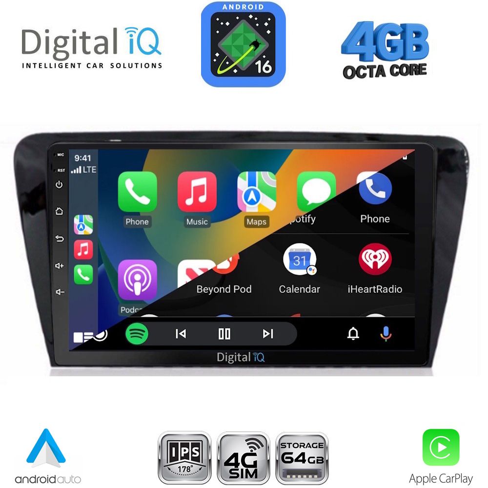DIGITAL IQ RTG 6597_CPA (10inc) MULTIMEDIA TABLET for SKODA OCTAVIA 7 mod. 2013-2021 DIGITAL IQ RTG 6597_CPA (10inc) MULTIMEDIA TABLET for SKODA OCTAVIA 7 mod. 2013-2021