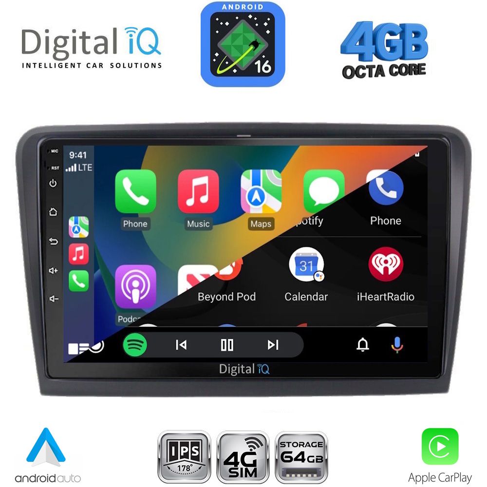 DIGITAL IQ RTG 6604B_CPA (10inc) MULTIMEDIA TABLET for SKODA SUPERB mod. 2008-2015 DIGITAL IQ RTG 6604B_CPA (10inc) MULTIMEDIA TABLET for SKODA SUPERB mod. 2008-2015