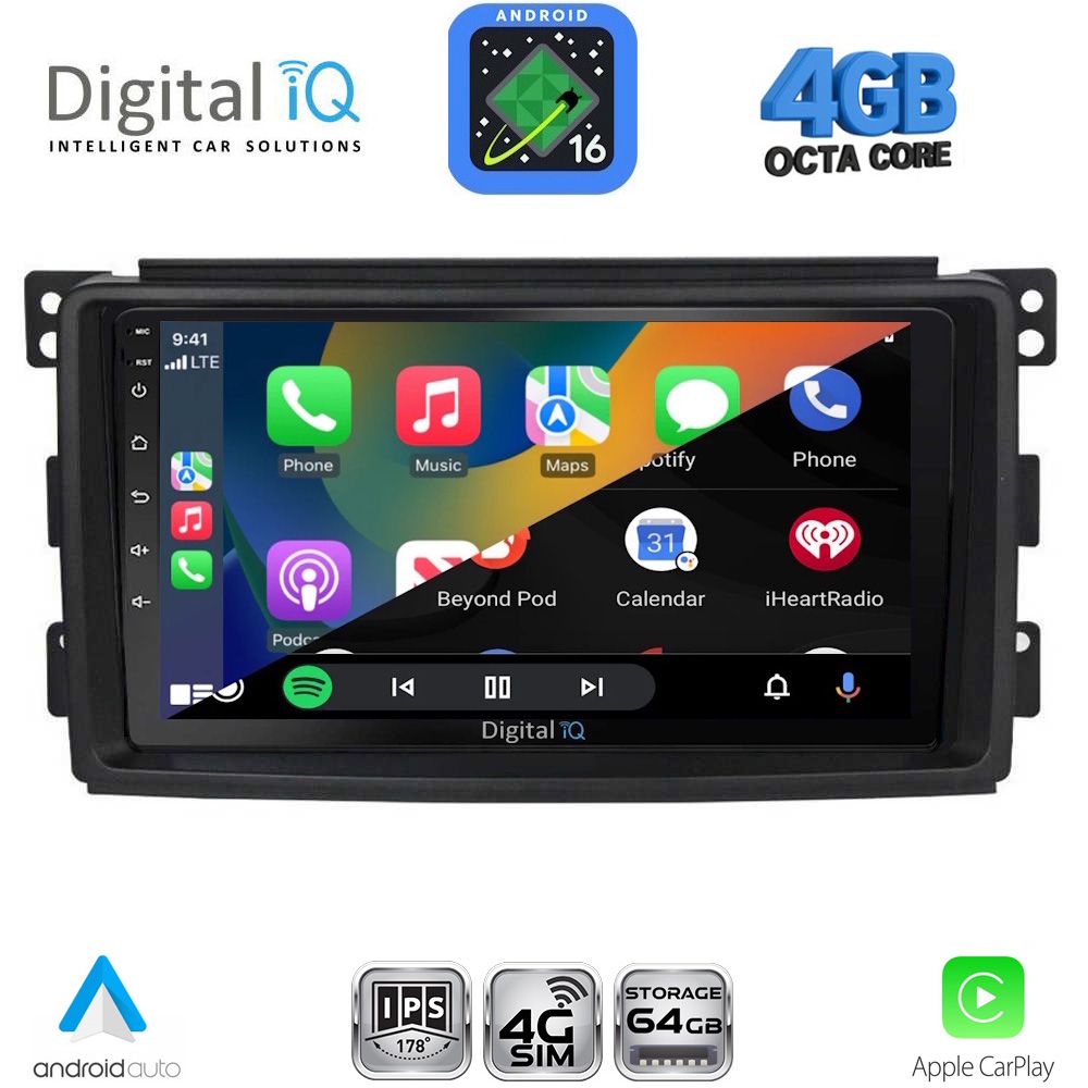 DIGITAL IQ RTG 6621_CPA (9inc) MULTIMEDIA TABLET for SMART mod. 2007-2010 DIGITAL IQ RTG 6621_CPA (9inc) MULTIMEDIA TABLET for SMART mod. 2007-2010