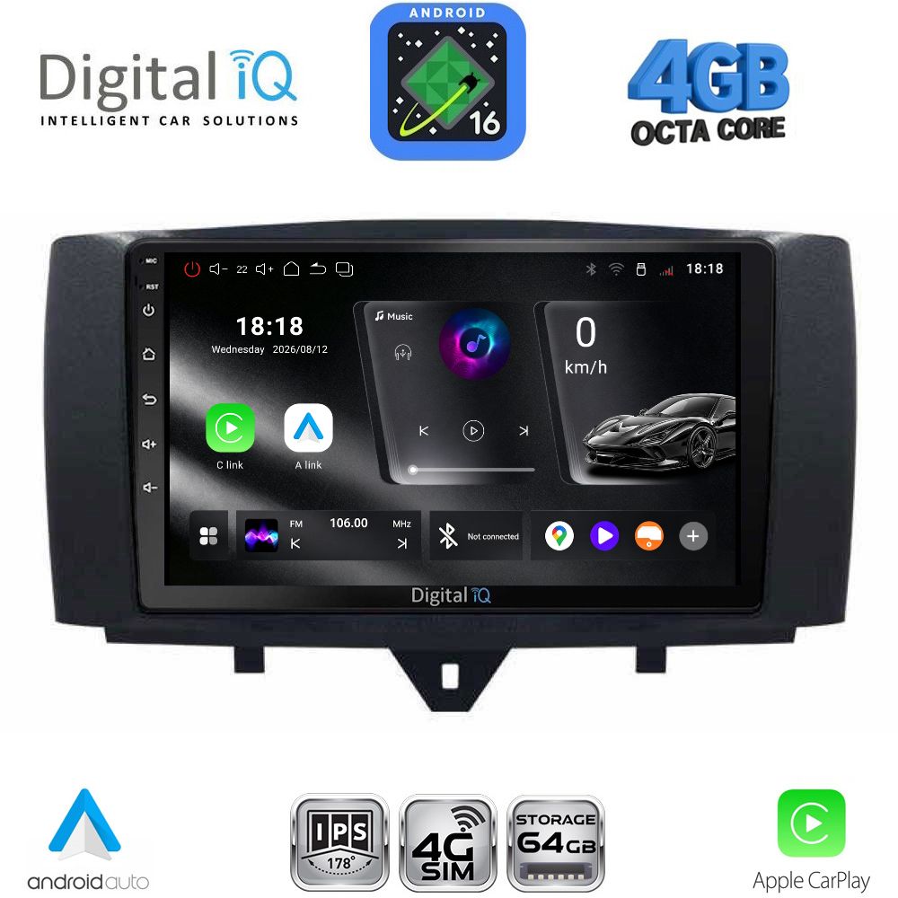 DIGITAL IQ RTG 6622_CPA (9inc) MULTIMEDIA TABLET for SMART (451) mod. 2010-2015 DIGITAL IQ RTG 6622_CPA (9inc) MULTIMEDIA TABLET for SMART (451) mod. 2010-2015