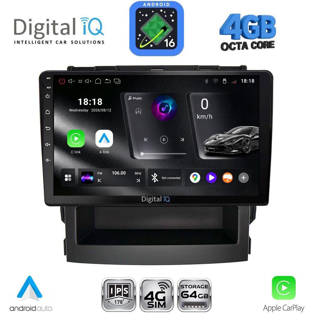 DIGITAL IQ RTG 6664_CPA (9inc) MULTIMEDIA TABLET for SUBARU FORESTER - IMPREZA mod. 2019-2025 DIGITAL IQ RTG 6664_CPA (9inc) MULTIMEDIA TABLET for SUBARU FORESTER - IMPREZA mod. 2019-2025