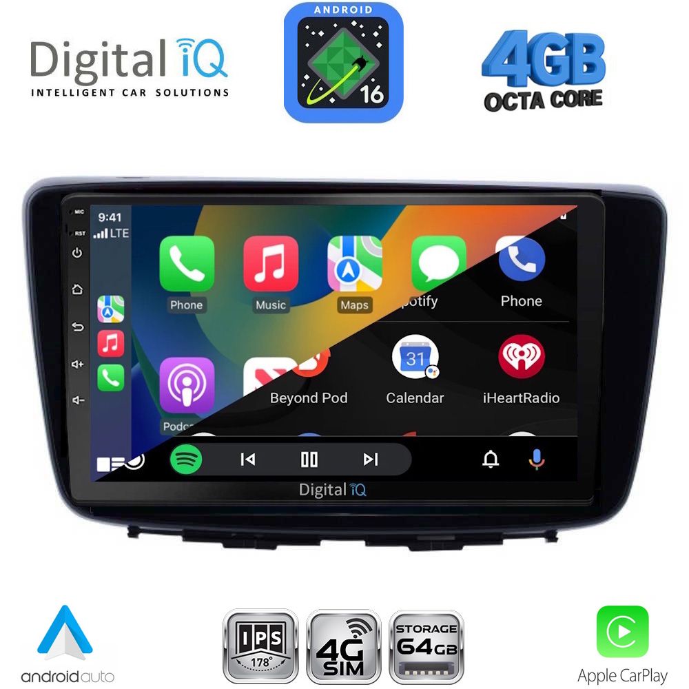DIGITAL IQ RTG 6672_CPA (9inc) MULTIMEDIA TABLET for SUZUKI BALENO mod. 2016-2022 DIGITAL IQ RTG 6672_CPA (9inc) MULTIMEDIA TABLET for SUZUKI BALENO mod. 2016-2022
