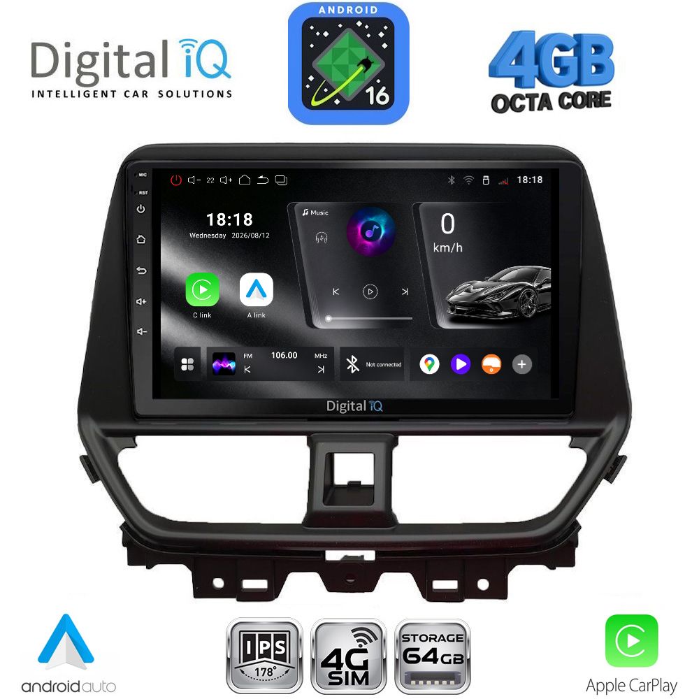 DIGITAL IQ RTG 6673_CPA (9inc) MULTIMEDIA TABLET for SUZUKI BALENO mod. 2022-2026 DIGITAL IQ RTG 6673_CPA (9inc) MULTIMEDIA TABLET for SUZUKI BALENO mod. 2022-2026