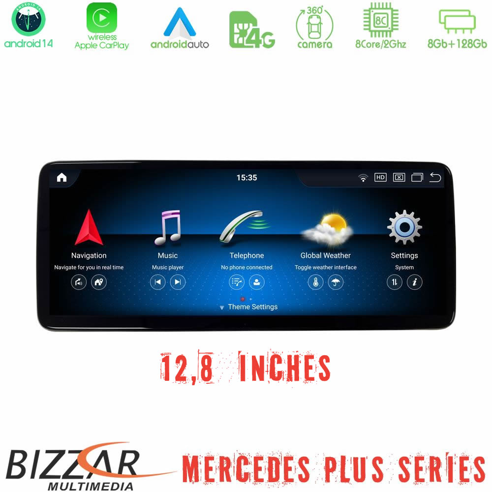 Bizzar Plus Series Mercedes CLS (W218) NTG5 Android14 8Core (8+128GB) Infotainment System 12,8 Bizzar Plus Series Mercedes CLS (W218) NTG5 Android14 8Core (8+128GB) Infotainment System 12,8