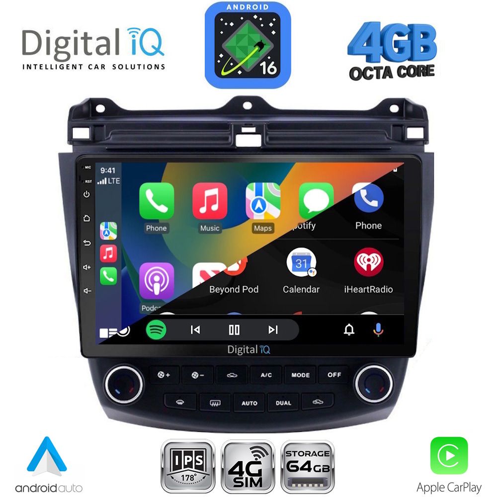 DIGITAL IQ RTG 6182_CPA (10inc) MULTIMEDIA TABLET for HONDA ACCORD mod. 2003-2007 DIGITAL IQ RTG 6182_CPA (10inc) MULTIMEDIA TABLET for HONDA ACCORD mod. 2003-2007