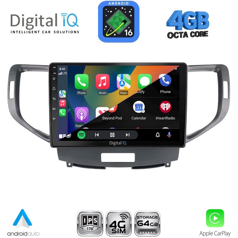 DIGITAL IQ RTG 6183_CPA (9inc) MULTIMEDIA TABLET for HONDA ACCORD mod. 2008-2013 DIGITAL IQ RTG 6183_CPA (9inc) MULTIMEDIA TABLET for HONDA ACCORD mod. 2008-2013