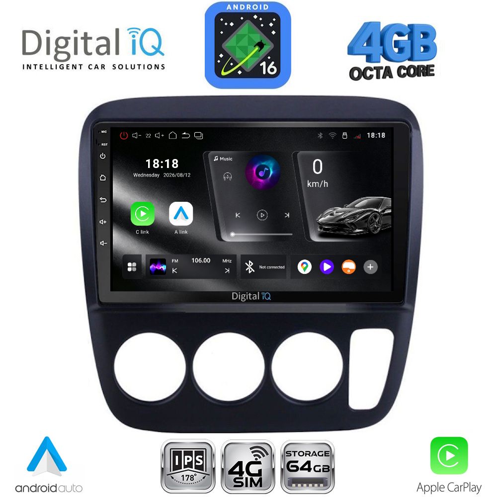DIGITAL IQ RTG 6196_CPA A/C (9inc) MULTIMEDIA TABLET for HONDA CRV mod. 1996-2006 DIGITAL IQ RTG 6196_CPA A/C (9inc) MULTIMEDIA TABLET for HONDA CRV mod. 1996-2006