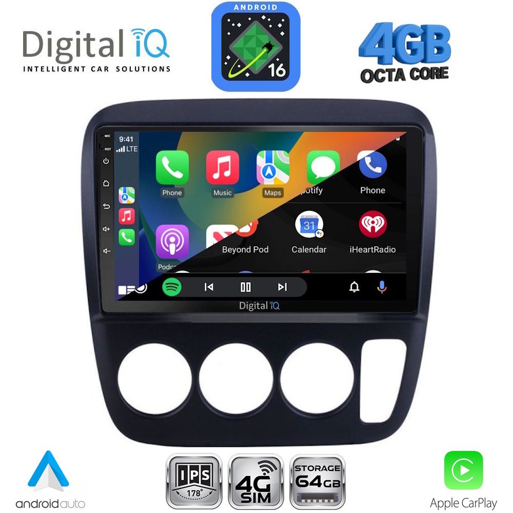 DIGITAL IQ RTG 6196_CPA A/C (9inc) MULTIMEDIA TABLET for HONDA CRV mod. 1996-2006 DIGITAL IQ RTG 6196_CPA A/C (9inc) MULTIMEDIA TABLET for HONDA CRV mod. 1996-2006