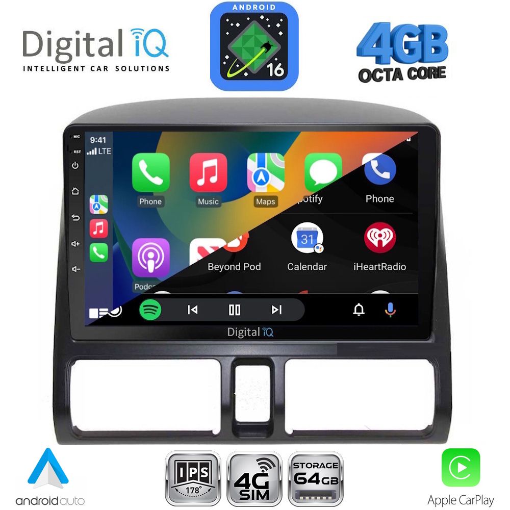 DIGITAL IQ RTG 6196_CPA CLIMA (9inc) MULTIMEDIA TABLET for HONDA CRV mod. 1996-2006 DIGITAL IQ RTG 6196_CPA CLIMA (9inc) MULTIMEDIA TABLET for HONDA CRV mod. 1996-2006