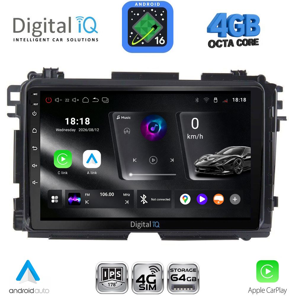DIGITAL IQ RTG 6201_CPA (10inc) MULTIMEDIA TABLET for HONDA HRV mod. 2015-2021 DIGITAL IQ RTG 6201_CPA (10inc) MULTIMEDIA TABLET for HONDA HRV mod. 2015-2021