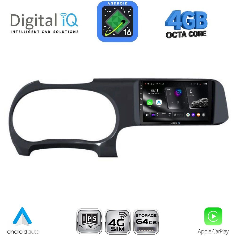 DIGITAL IQ RTG 6225_CPA (9inc) MULTIMEDIA TABLET for HYUNDAI i10 mod. 2020-2026 DIGITAL IQ RTG 6225_CPA (9inc) MULTIMEDIA TABLET for HYUNDAI i10 mod. 2020-2026