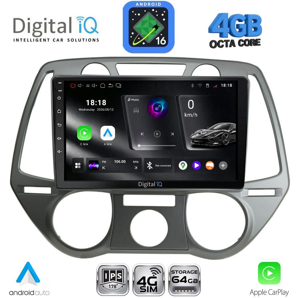 DIGITAL IQ RTG 6228_CPA A/C (9inc) MULTIMEDIA TABLET for HYUNDAI i20 mod. 2008-2012 DIGITAL IQ RTG 6228_CPA A/C (9inc) MULTIMEDIA TABLET for HYUNDAI i20 mod. 2008-2012