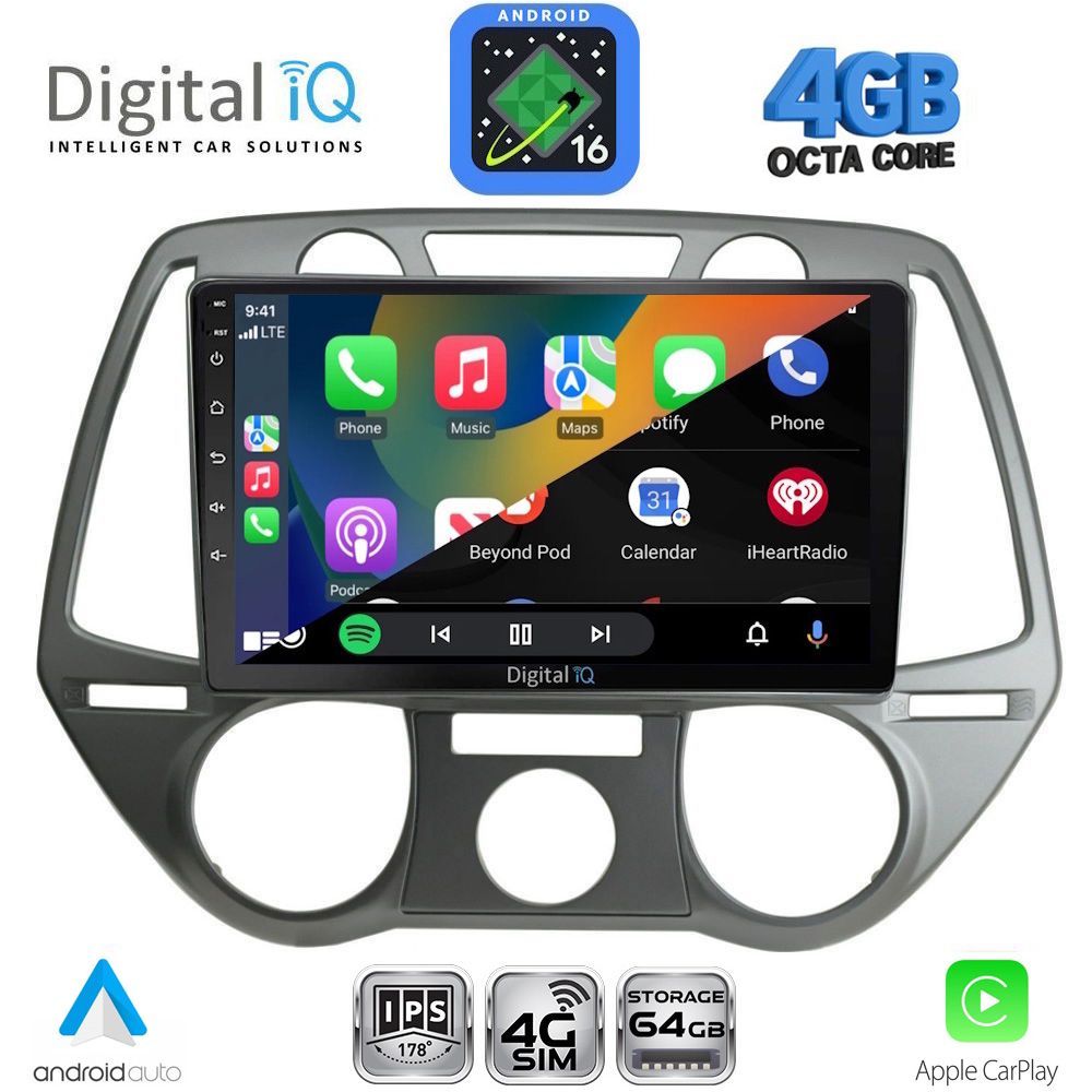 DIGITAL IQ RTG 6228_CPA A/C (9inc) MULTIMEDIA TABLET for HYUNDAI i20 mod. 2008-2012 DIGITAL IQ RTG 6228_CPA A/C (9inc) MULTIMEDIA TABLET for HYUNDAI i20 mod. 2008-2012